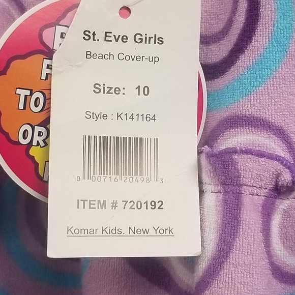St. Eve Purple Girls Beach Cover-Up - Picture 5 of 6